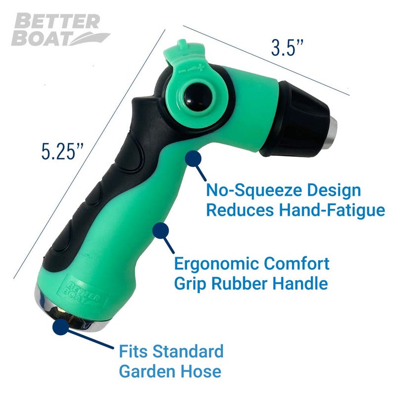 Better Boat Boat Water Hose Nozzle Sprayer, High-Pressure Garden Hose Nozzle, Heavy-Duty Outdoor Washdown Spray Gun for Boats, Cars, RVs, and Gardening, Marine Grade Wide-Thin Head Design - Image 2